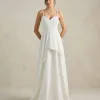 VESTIDO CHICAGO LONGO GODÊ NOIVINHAS - OFF WHITE