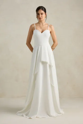 VESTIDO CHICAGO LONGO GODÊ NOIVINHAS - OFF WHITE