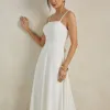VESTIDO MALDIVAS CAPA DE LAÇO NOIVINHAS - OFF WHITE