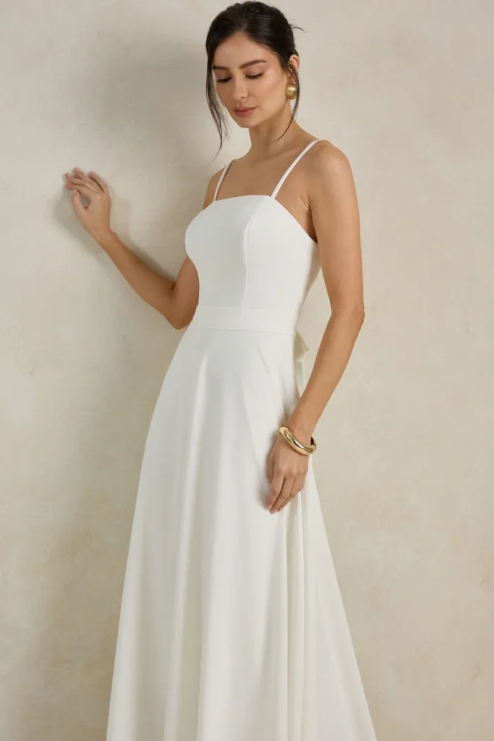 VESTIDO MALDIVAS CAPA DE LAÇO NOIVINHAS - OFF WHITE