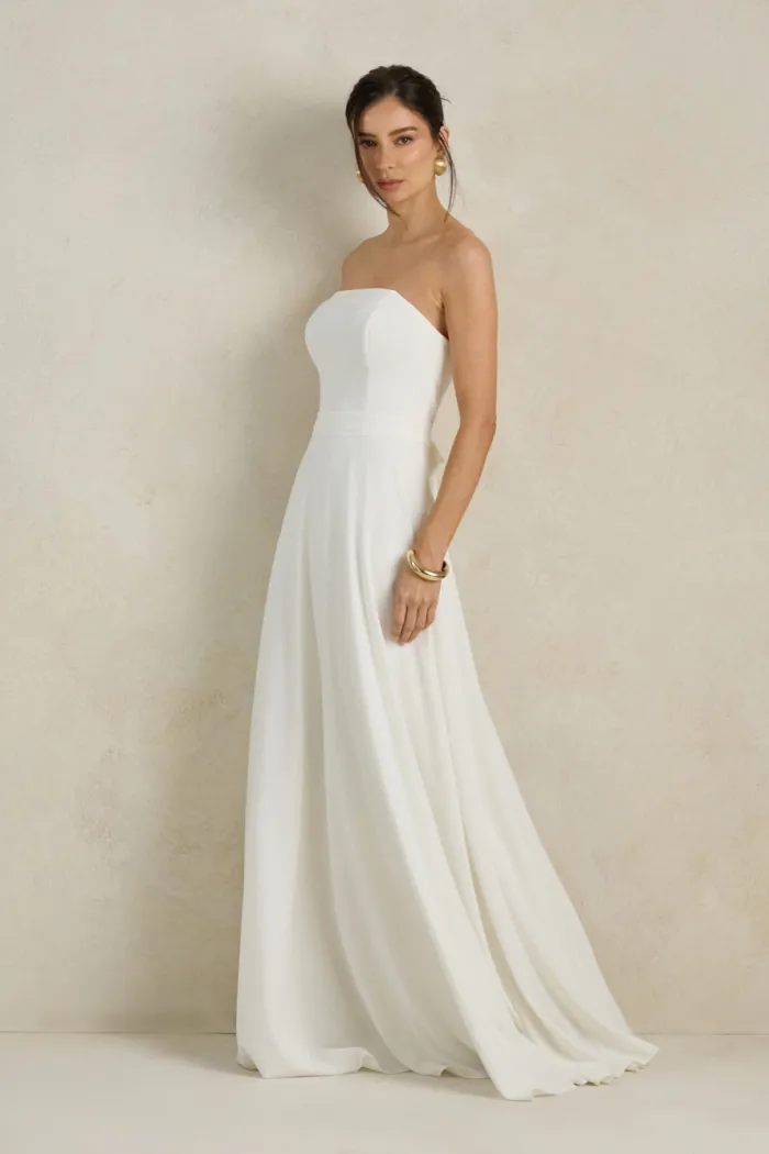 VESTIDO MALDIVAS CAPA DE LAÇO NOIVINHAS - OFF WHITE