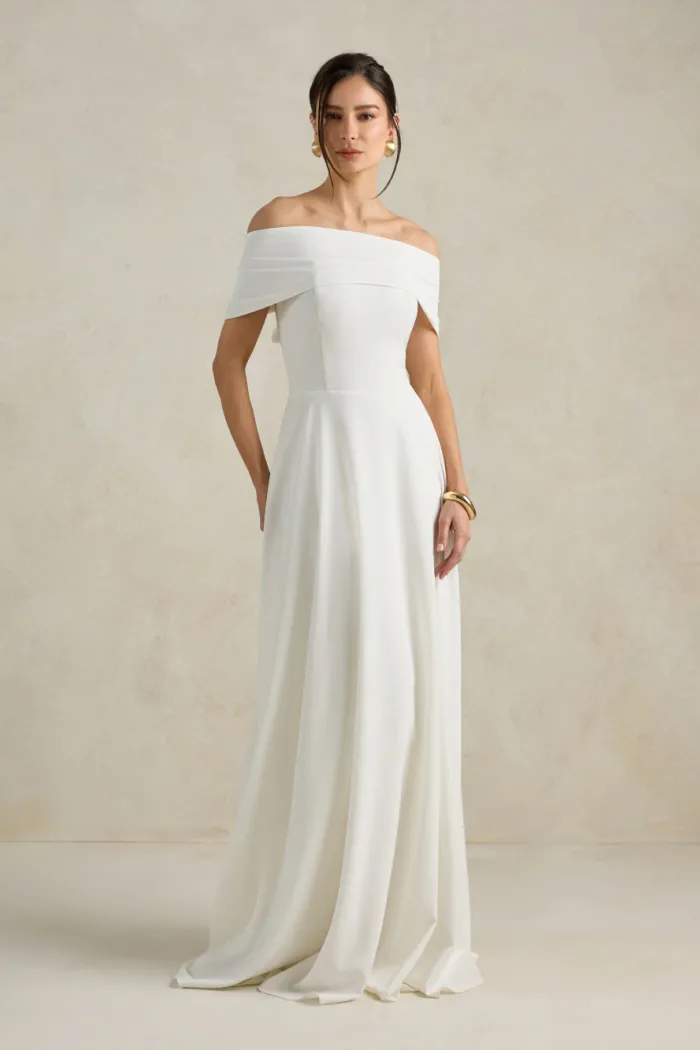 VESTIDO MALDIVAS CAPA DE LAÇO NOIVINHAS - OFF WHITE