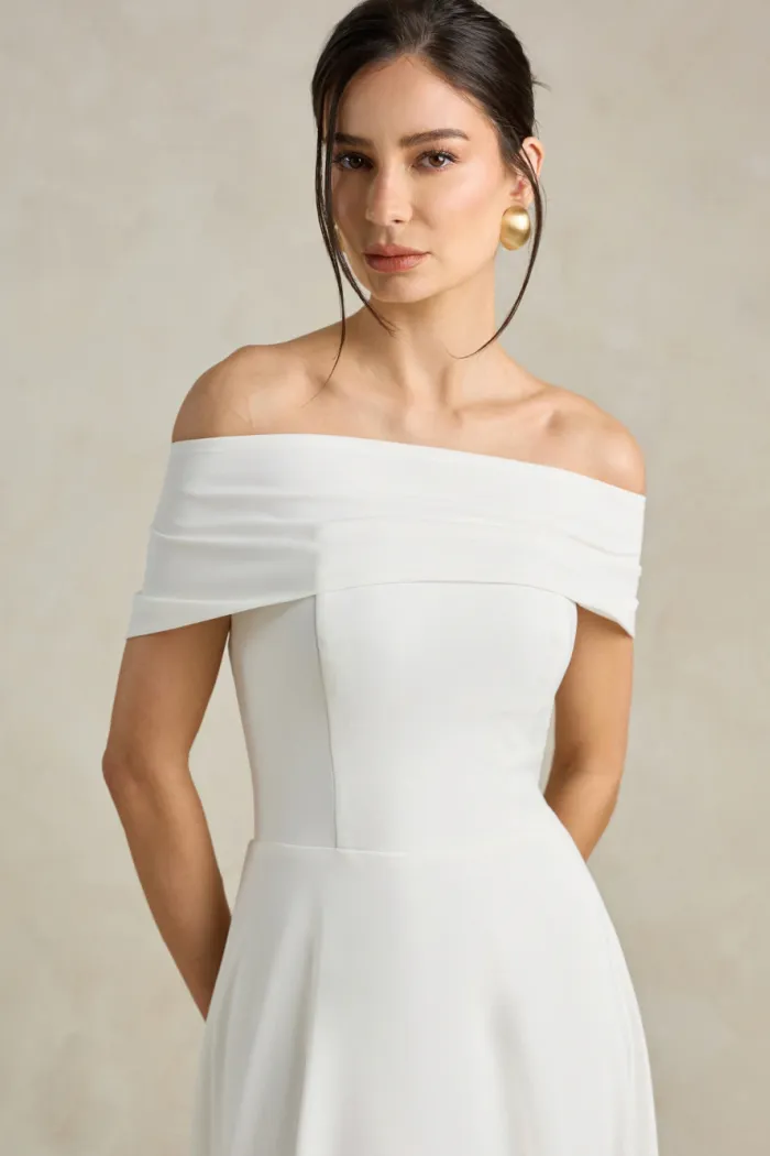 VESTIDO MALDIVAS CAPA DE LAÇO NOIVINHAS - OFF WHITE