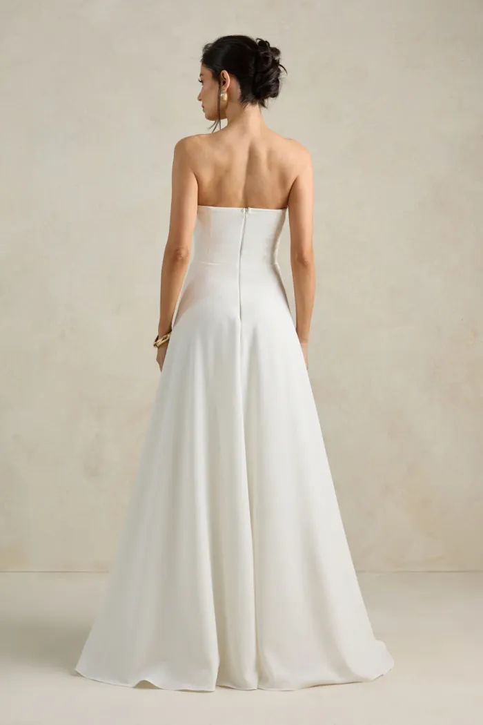 VESTIDO MALDIVAS CAPA DE LAÇO NOIVINHAS - OFF WHITE