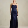 VESTIDO DE FESTA NICOLE DECOTE CORAÇÃO - AZUL MARINHO