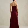 VESTIDO DE FESTA NICOLE DECOTE CORAÇÃO - VINHO