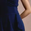 VESTIDO DE FESTA SIDNEY SAIA BABADO - AZUL MARINHO