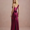 VESTIDO DE FESTA GLAM CREPE ACETINADO - FÚCSIA