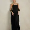 VESTIDO DE FESTA MAITÊ SAIA PLISSADA CHOKER - PRETO