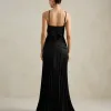 VESTIDO DE FESTA MAITÊ SAIA PLISSADA CHOKER - PRETO
