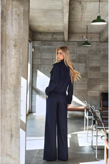 CALÇA SUÍÇA SOFT ALFAIATARIA WOOL - AZUL MARINHO