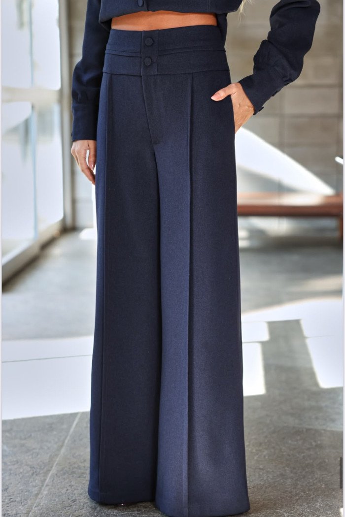 CALÇA SUÍÇA SOFT ALFAIATARIA WOOL - AZUL MARINHO