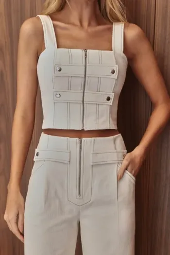CONJUNTO NAPOLEÃO BLUSA E CALÇA - CRU
