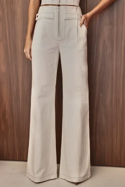 CONJUNTO NAPOLEÃO BLUSA E CALÇA - CRU