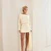 VESTIDO TAILÂNDIA CURTO COM CALDA - OFF WHITE