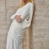 CONJUNTO SUÉCIA CALÇA ALADIM E BLUSA DREPEADA - OFF WHITE