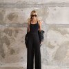 CONJUNTO AMSTERDÃ REGATA E CALÇA LISTRADO - PRETO