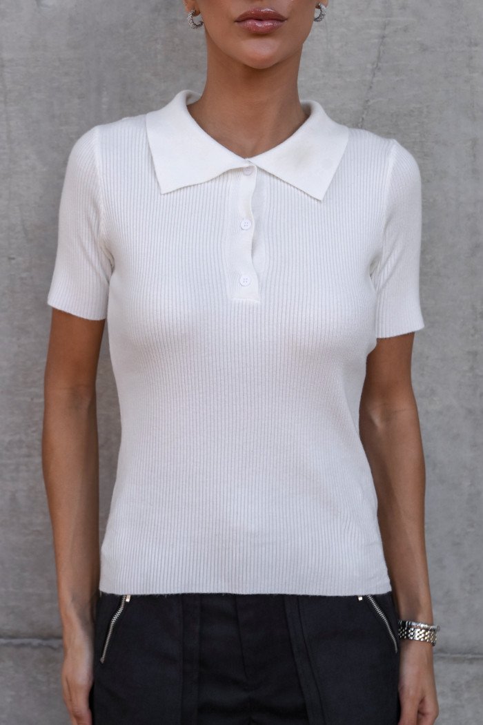 BLUSA JASMINE POLO - OFF WHITE