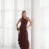 VESTIDO LONGO ASSIMÉTRICO BRUNA - MARROM