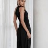 VESTIDO LONGO ASSIMÉTRICO BRUNA - PRETO