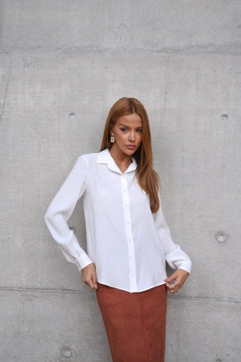 CAMISA LOS ANGELES PUNHO PREGAS - OFF WHITE
