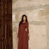 VESTIDO SORAYA MANGA LONGA - CHOCOLATE