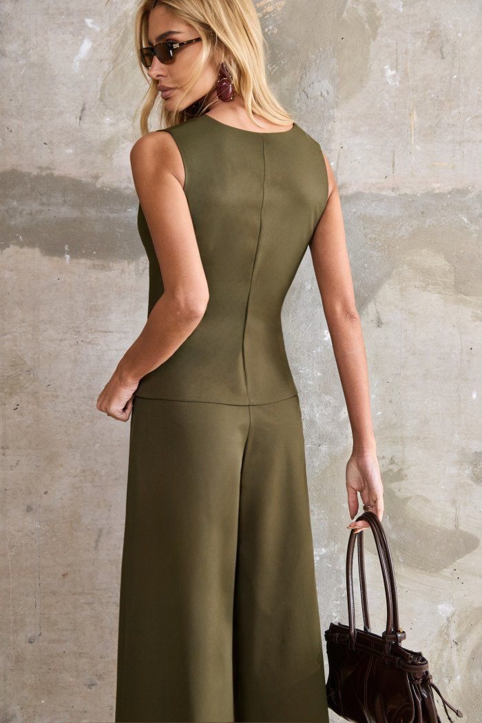 CONJUNTO SEATLLE COLETE E PANTACOURT ALFAITARIA - VERDE