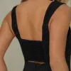 VESTIDO VALÊNCIA LONGO SAIA EVASÊ EM CAMADAS - PRETO