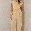 MACACÃO DUBAI PANTALONA DETALHES MARTINGALE - AMARELO