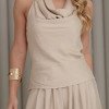 CONJUNTO ARÁBIA CALÇA ALADIM BLUSA CAVA AMERICANA - AREIA