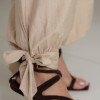 CONJUNTO ARÁBIA CALÇA ALADIM BLUSA CAVA AMERICANA - AREIA