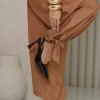 CONJUNTO ARÁBIA CALÇA ALADIM BLUSA CAVA AMERICANA - DOCE DE LEITE