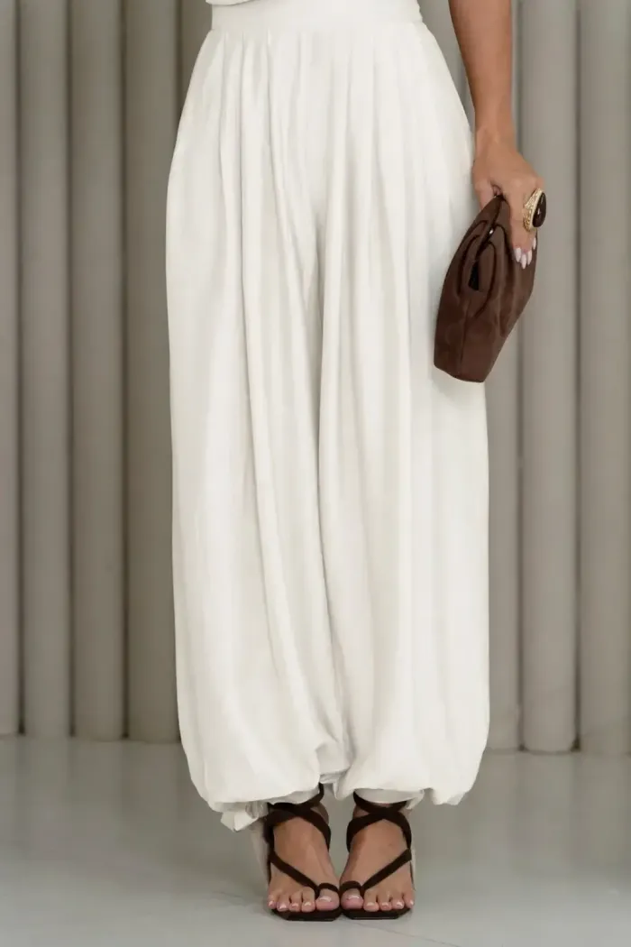 CONJUNTO ARÁBIA CALÇA ALADIM BLUSA CAVA AMERICANA - OFF WHITE