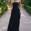 VESTIDO LONGO BETHY T.Q.C COM CAPA - PRETO