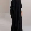 VESTIDO LONGO BETHY T.Q.C COM CAPA - PRETO