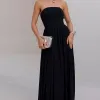 VESTIDO LONGO BETHY T.Q.C COM CAPA - PRETO