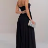 VESTIDO LONGO BETHY T.Q.C COM CAPA - PRETO