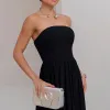 VESTIDO LONGO BETHY T.Q.C COM CAPA - PRETO