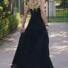 VESTIDO LONGO BETHY T.Q.C COM CAPA - PRETO