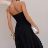 VESTIDO LONGO BETHY T.Q.C COM CAPA - PRETO
