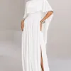 VESTIDO LONGO BETHY T.Q.C COM CAPA - OFF WHITE