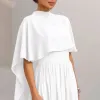 VESTIDO LONGO BETHY T.Q.C COM CAPA - OFF WHITE