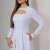 VESTIDO MIDI DAKOTA MANGA LONGA DECOTE QUADRADO - OFF WHITE