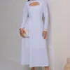 VESTIDO MIDI DAKOTA MANGA LONGA DECOTE QUADRADO - OFF WHITE