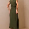 VESTIDO MIDI IRACI COM CINTO - VERDE