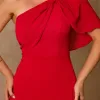 VESTIDO JAMILE LONGO UM OMBRO - VERMELHO