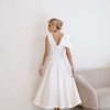 VESTIDO MONIQUE MIDI ALFAIATARIA - OFF WHITE