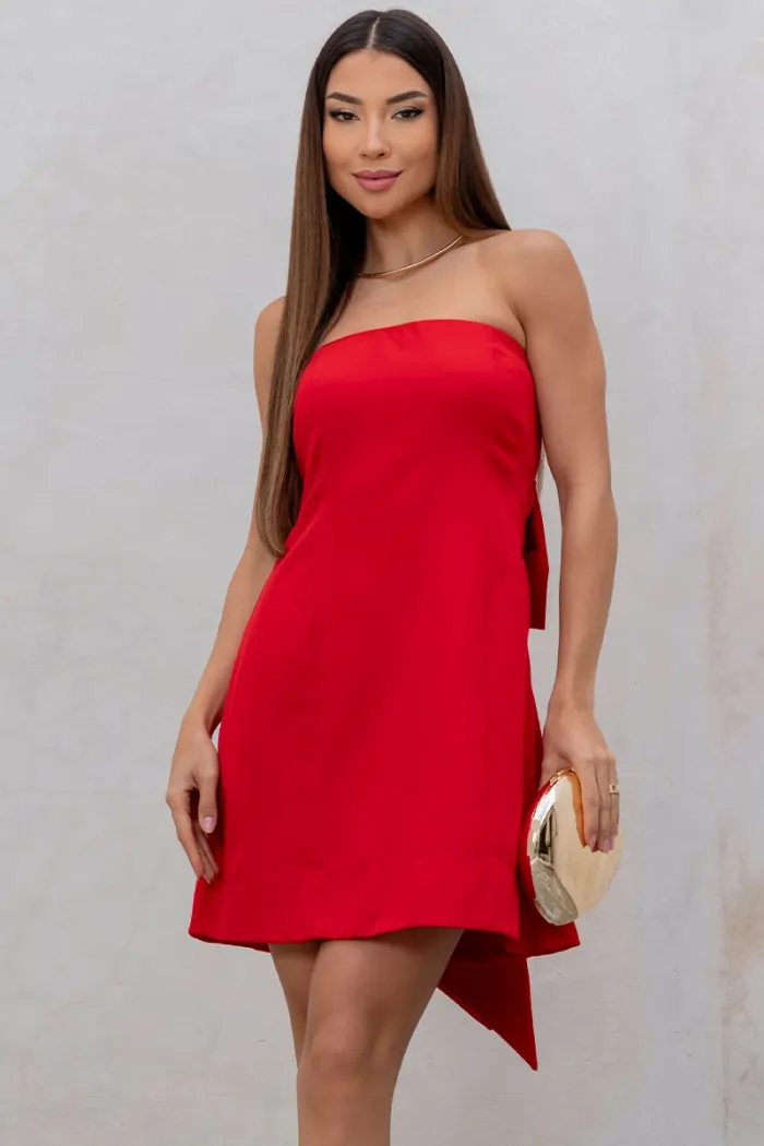 VESTIDO YASMIN T.Q.C ZIPER LAÇO - VERMELHO
