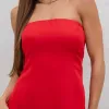 VESTIDO YASMIN T.Q.C ZIPER LAÇO - VERMELHO