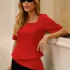 BLUSA ALEXIA PEPLUM - VERMELHO